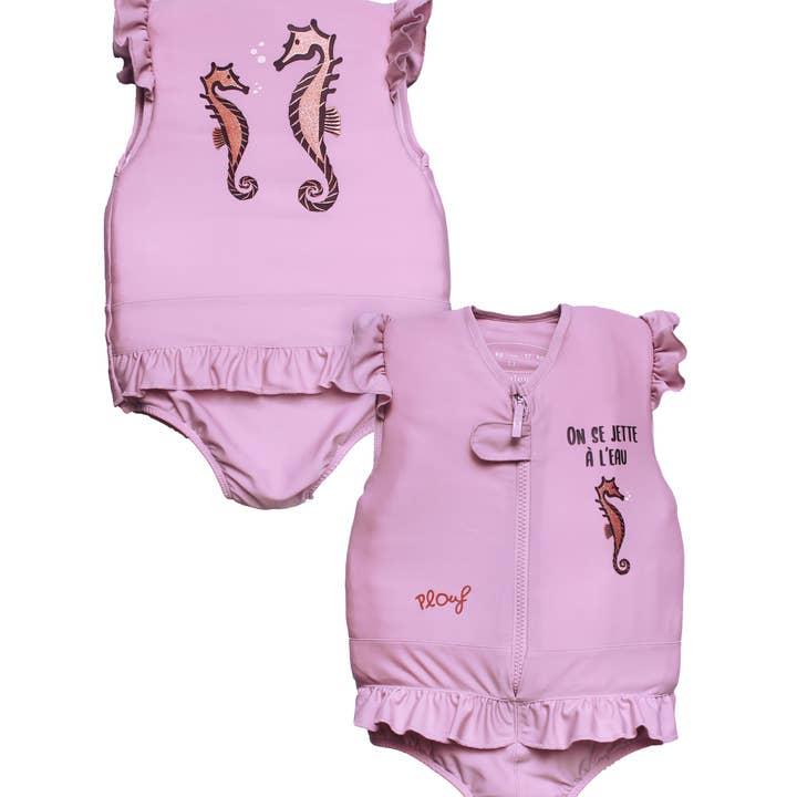 Hippocampe Floating Swimsuit for Girls: Safety & Awakening for wholesale by Plouf Safety Concept