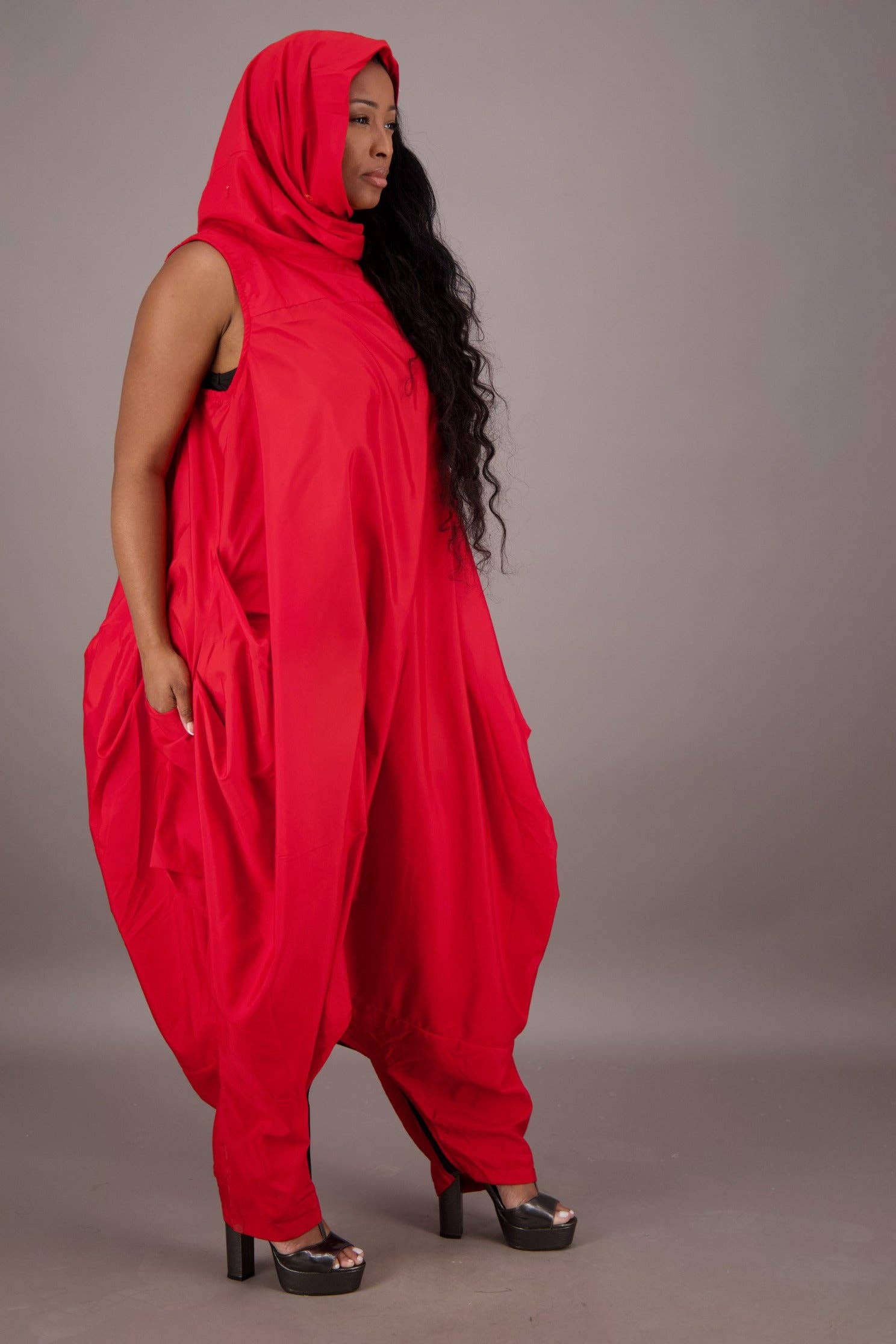 Advance Apparels - Wholesale Jumpsuit - Dames - Voorhoofd Jumpsuit met Capuchon en Effen Kleur AJ-250808