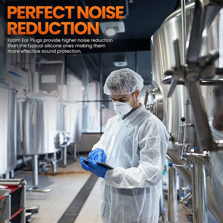 Quality Plugs - Wholesale Earplugs - Metal-Detectable Corded Foam Earplugs NRR: 32 dB4