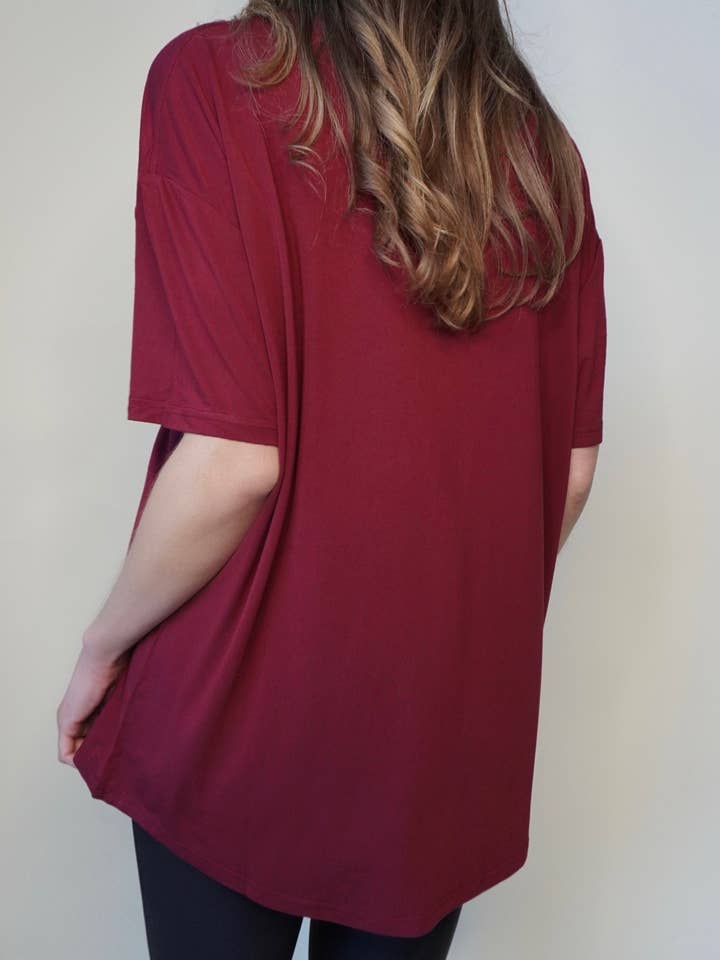 Kasia - Vente T-shirt – femme - T-shirt en bambou surdimensionné – Confort sans effort, style raffiné17