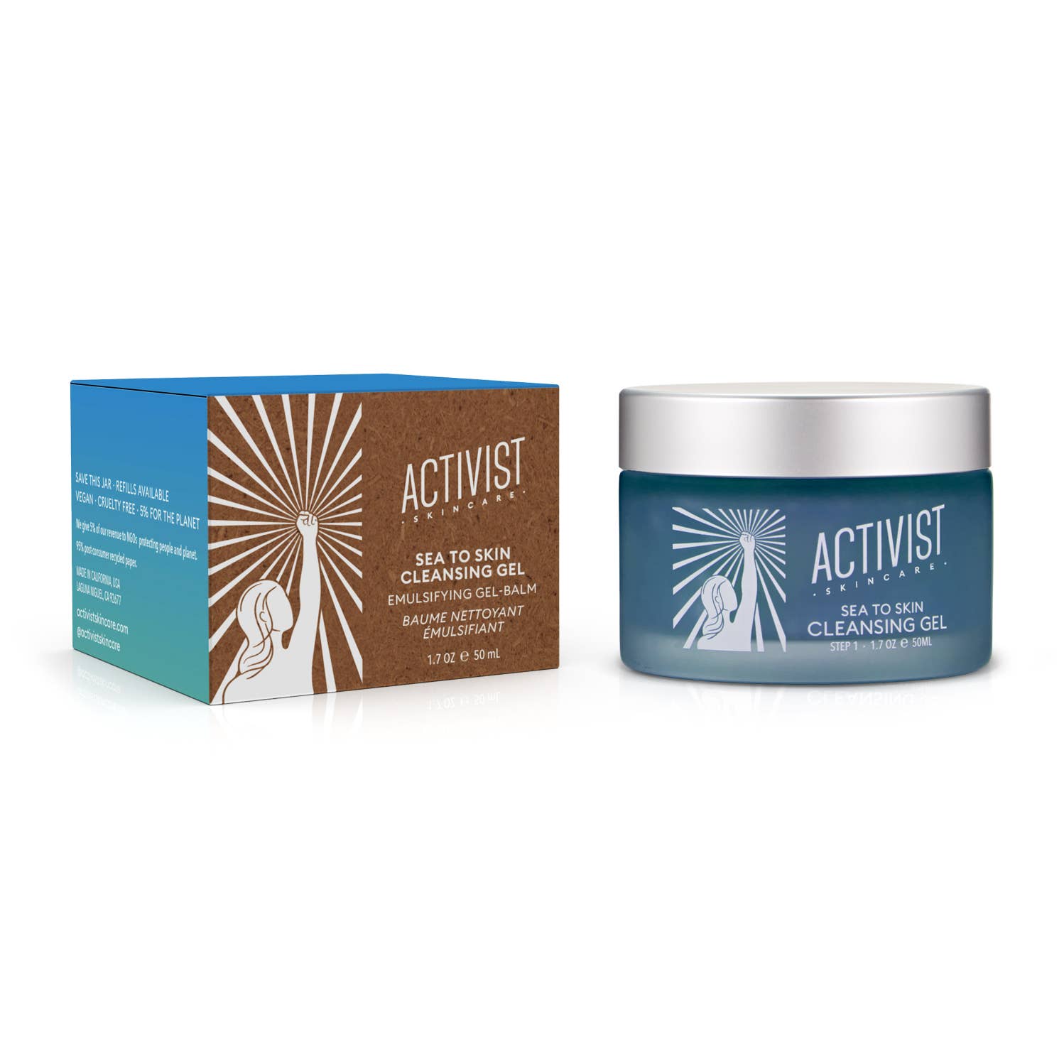 Activist Skincare - Wholesale Facial Cleanser - Sea to Skin Cleansing Gel (refillable!)1