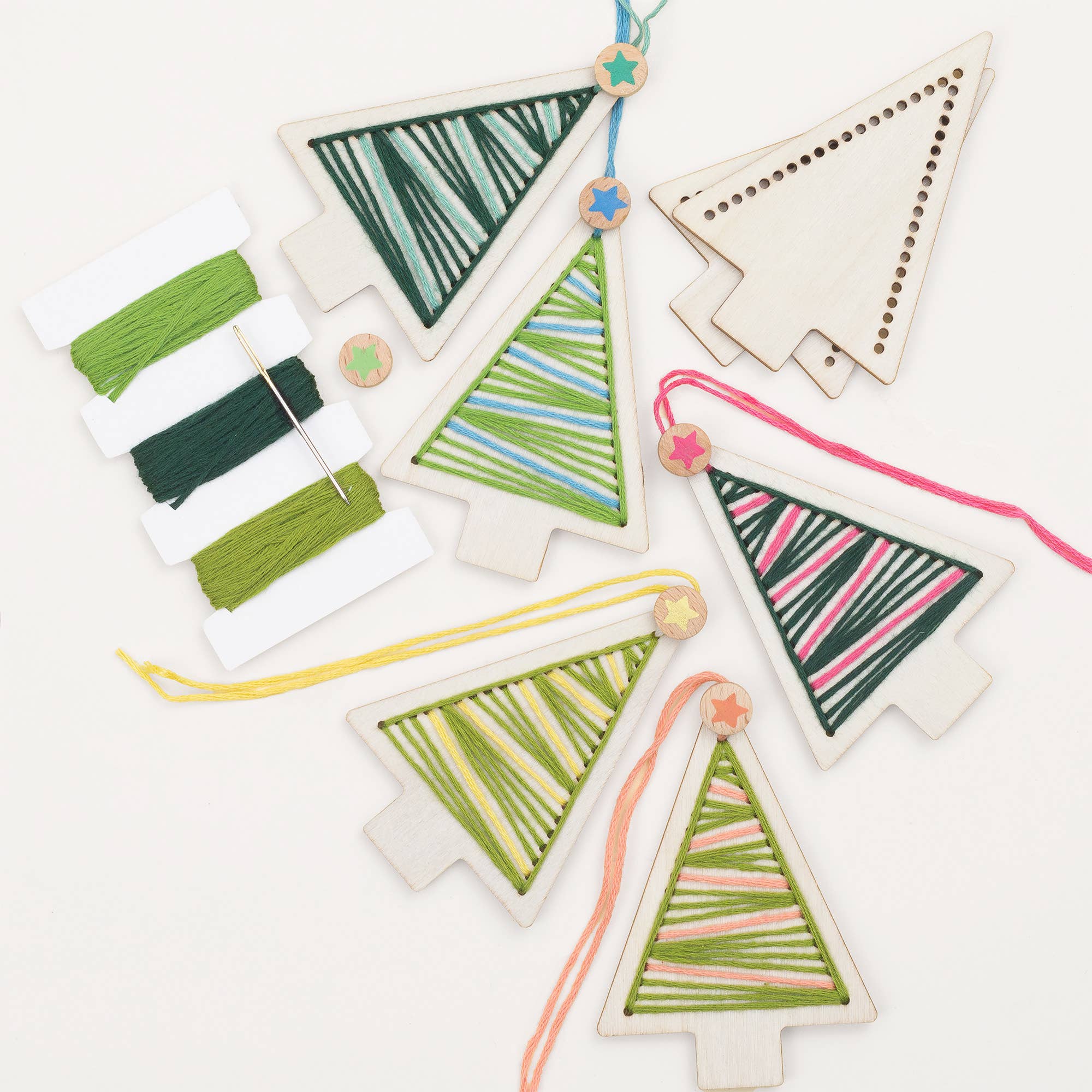 Cotton Twist (USA DUTIES PAID) - Wholesale DIY Craft Kit - Kids - Stitched Christmas Tree Decoration Kit3