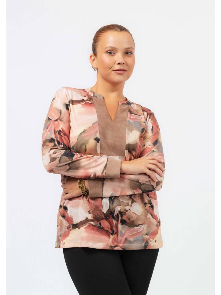 251146 - Mönstrad stickad tröja Höst Vinter Kollektion Stora Storlekar för wholesale av Teresa Cardoso Oliveira