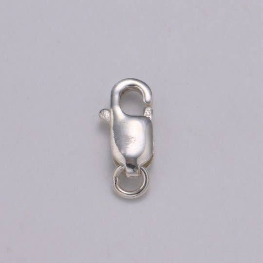 Aim Eternal - Wholesale Clasp - S925 Sterling Silver Oval Straight Lobster Claw Clasp Silver findings Clasp for Bracelet Necklaces Anklet Jewelry Supply Component SL-239~SL-243
