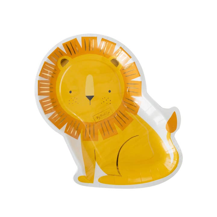 My Mind’s Eye - Wholesale Disposable Plate - SAF941 - Safari Lion Shaped Paper Plate