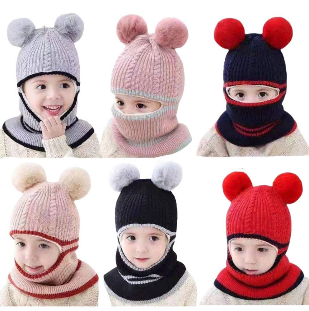 Sensibling Corp. - Wholesale Beanie - Kids - 12PCS - Kids Pom Pom Hats1