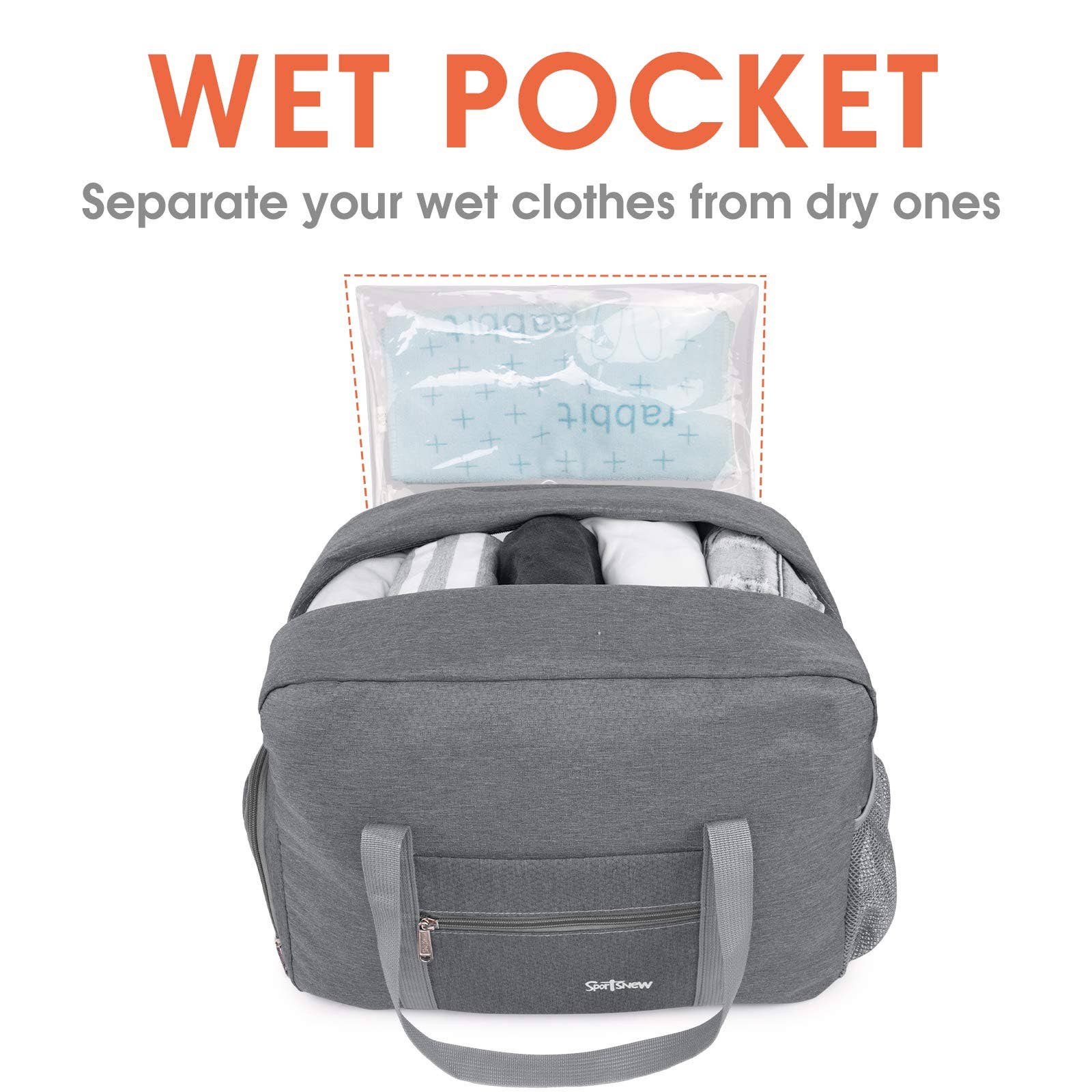 wandf – Großhandel Sporttasche – Unisex – Sportsnew 16" Sporttasche mit Nass-Schuhfach, Reisetasche10