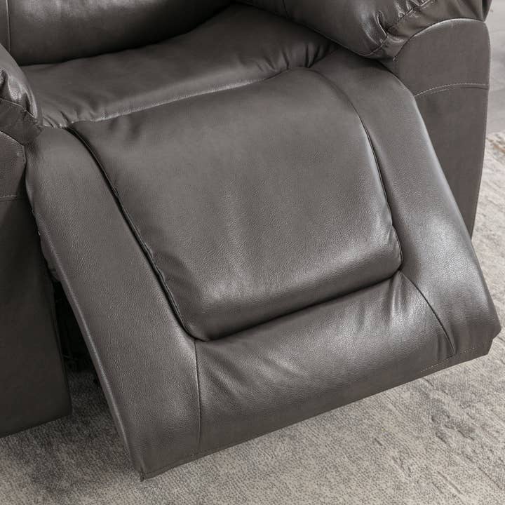 Orange County Decor - Wholesale Chair - 360 Swivel And Rocking Home Theater Recliner Manual Recliner Chair With Wide Armrest For Living Room,Bedroom, Grey Grey Foam Pu7