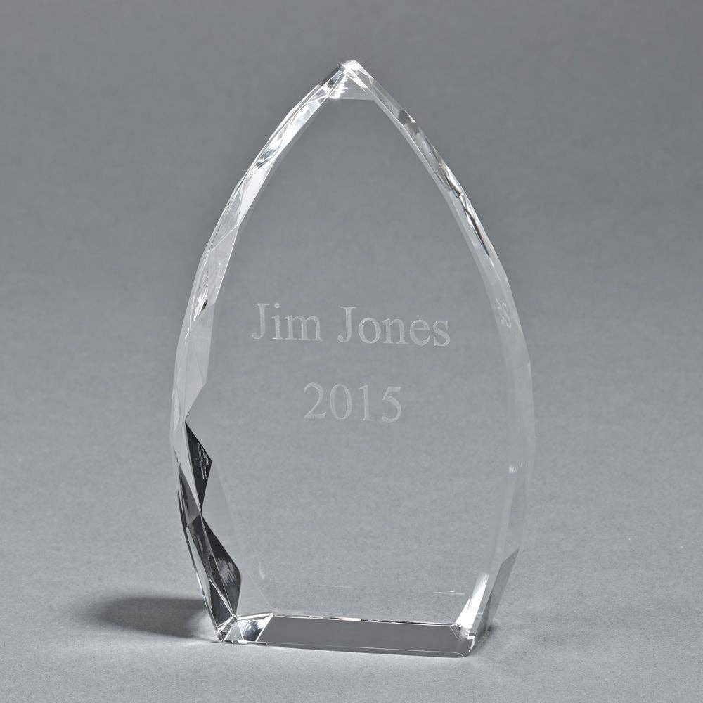 Creative Gifts International Inc. - Wholesale Decorative Tabletop Object - Optic Crystal Trophy Point, 5" Ht0