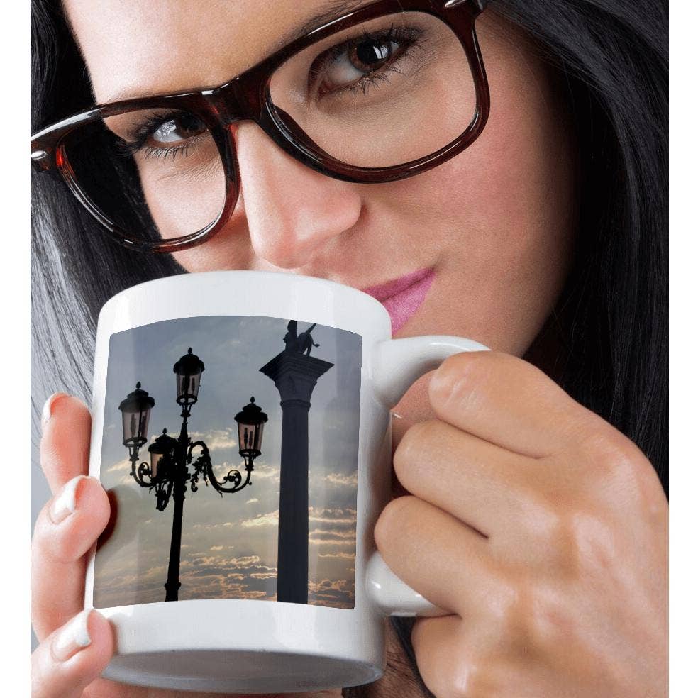 3dRose - Wholesale Coffee Mug - 3dRose, Italy, Venice, St. Mark, column and lamp, sunrise - EU16 BJA0416 - Jaynes Gallery, Mug9