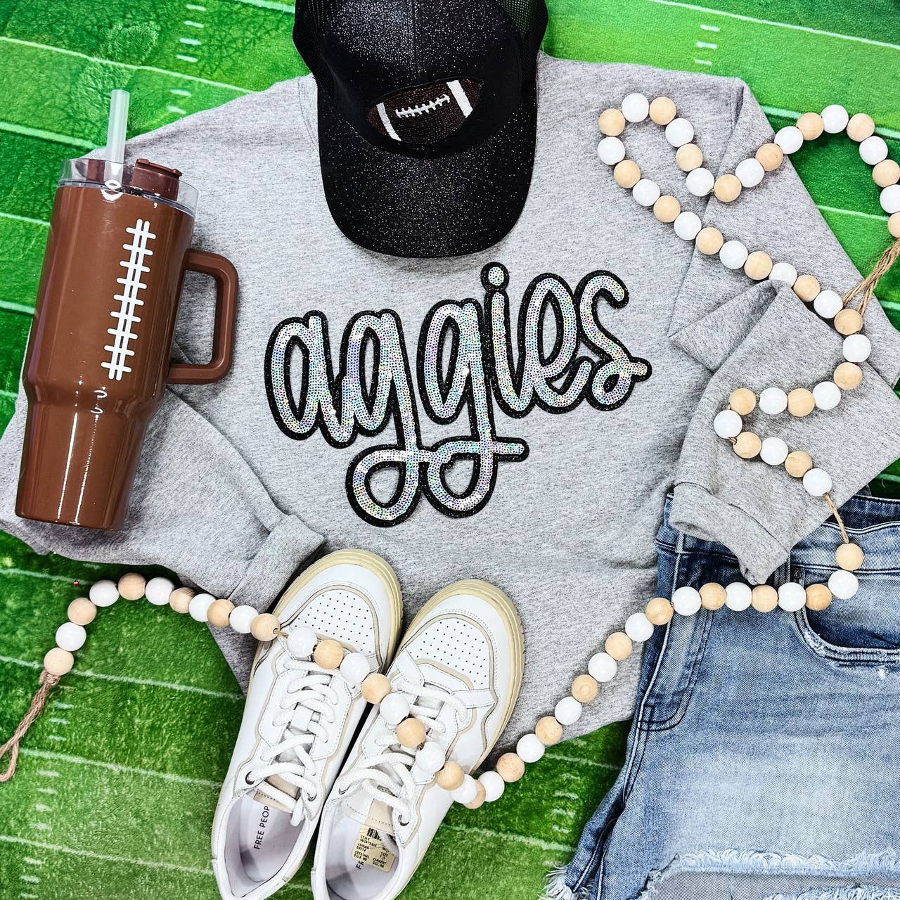 Trendy Transfers – wholesale Patch – Aggies Sequin Patch0