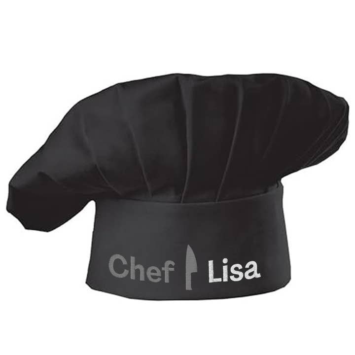 Gradzo - Wholesale Hat accessory – men's - Custom Grill Chef Hat – Embroidered Name and Knife Design