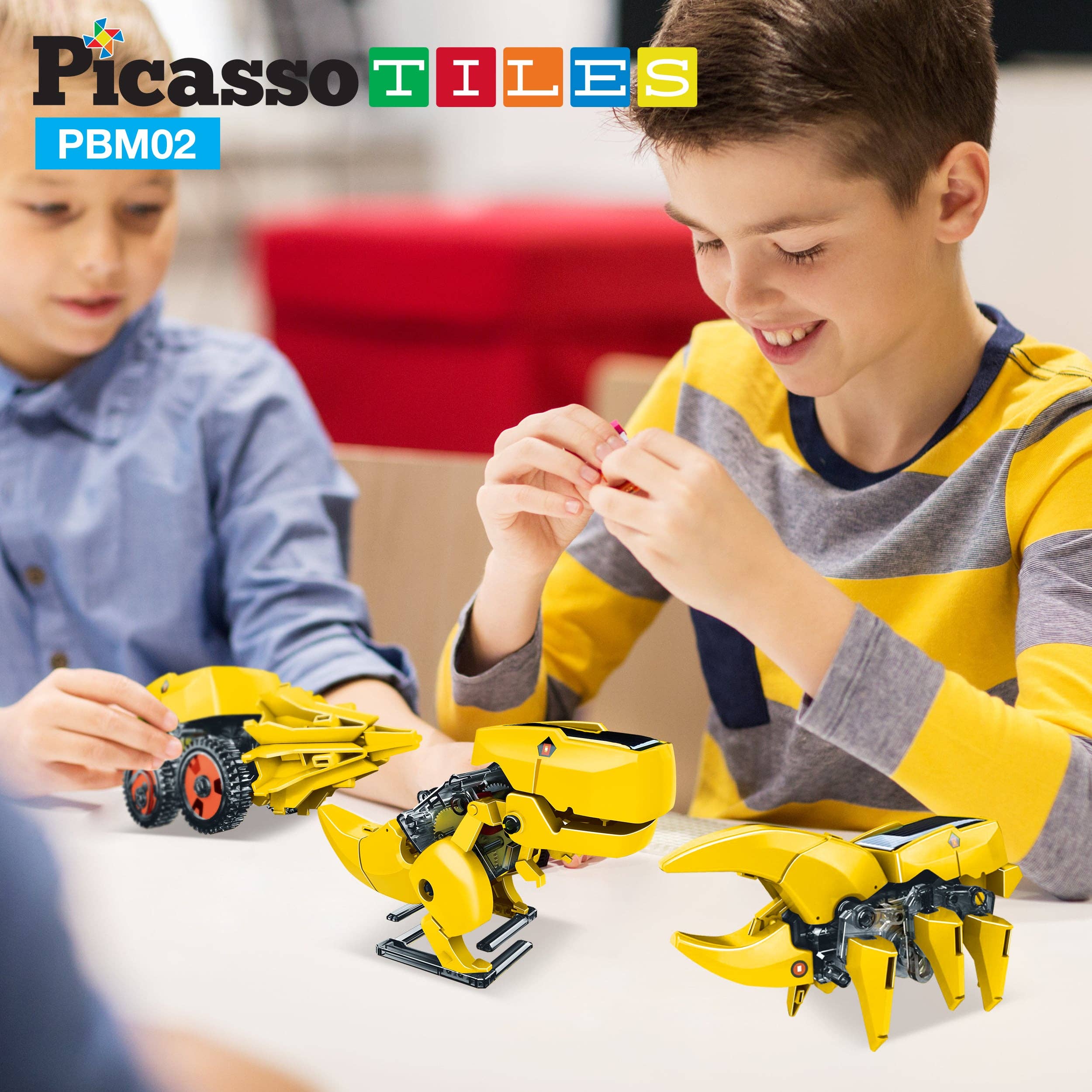 PicassoTiles - Wholesale Building Set - Kids - PicassoTiles 3-in-1 Solar Powered Dinosaur Robot Kit6