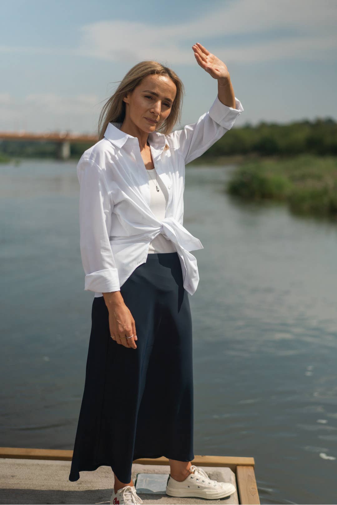 CAPSULE by Agnė Gilytė - Vente Chemise à col boutonné – femme - Chemise « FLORENCE » en coton de haute qualité10