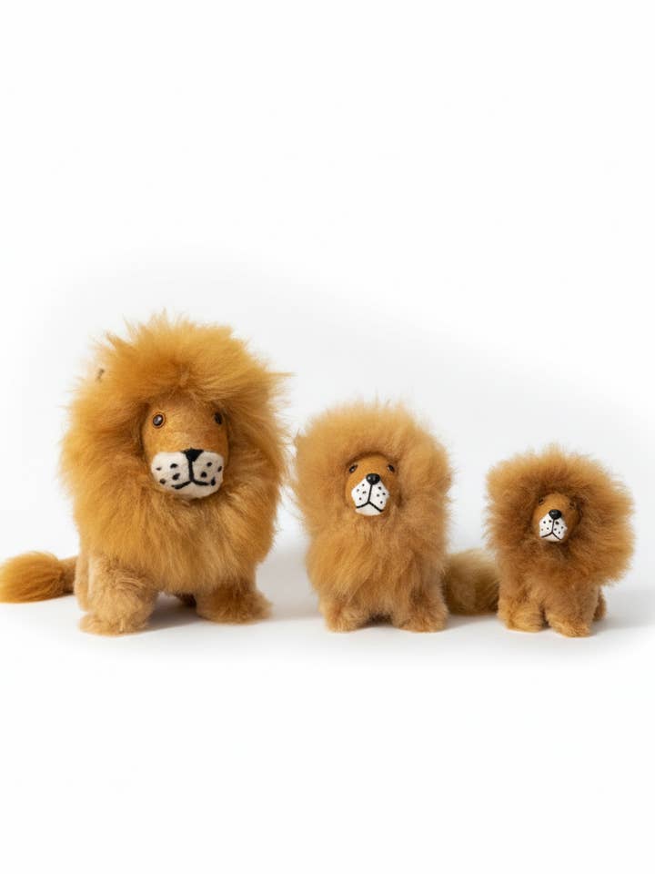 Løve 7"/Alpaka Bamse/Håndlavet for engroshandel hos Alpaca Treasures