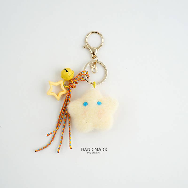 MKS America - Wholesale Keychain - Women's - Fluffy Moon Star Keychain Cute Smiley Bag Charm Gift3