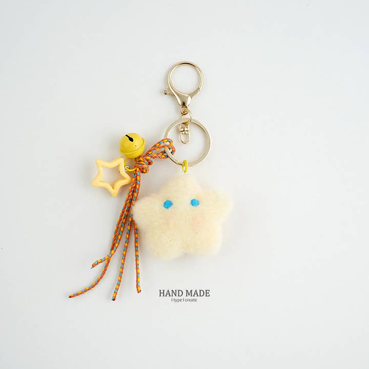 MKS America - Wholesale Keychain - Women's - Fluffy Moon Star Keychain Cute Smiley Bag Charm Gift3