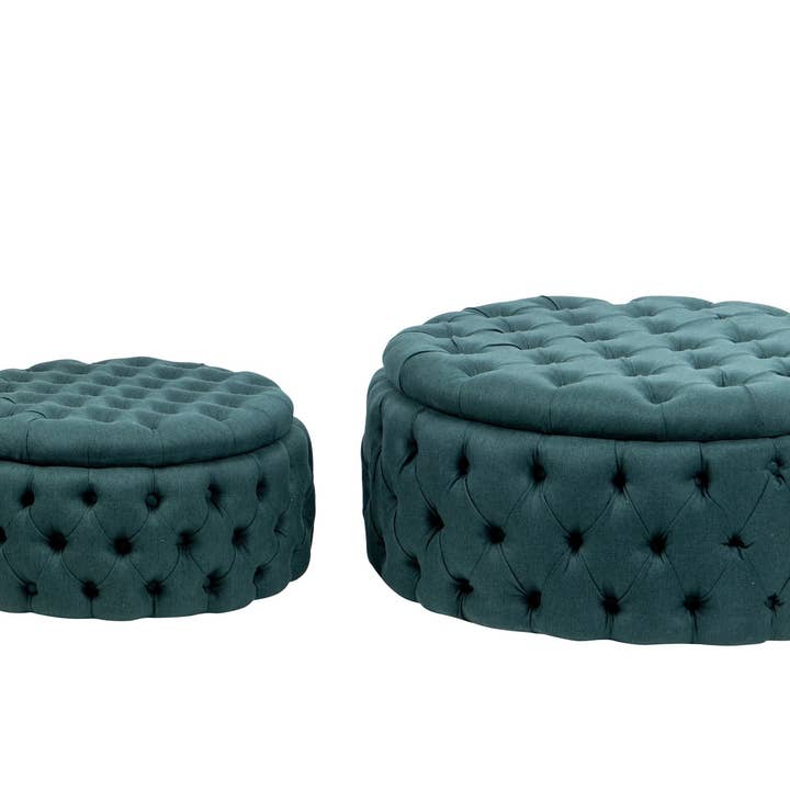 Set de 2 poufs/table d'appoint 100x100x45/75x75x30 #1 pour la vente par Ethan Chloe - GARPE GROUP - GARCIA PÉREZ Y CÍA S.L.