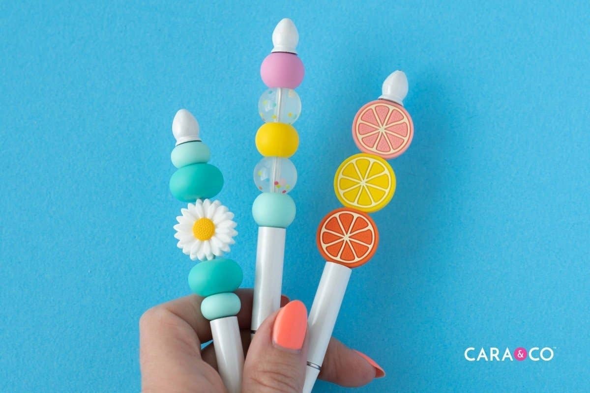 Cara & Co Silicone Craft Supply – wholesale Pen – Beadable Metal Pens11