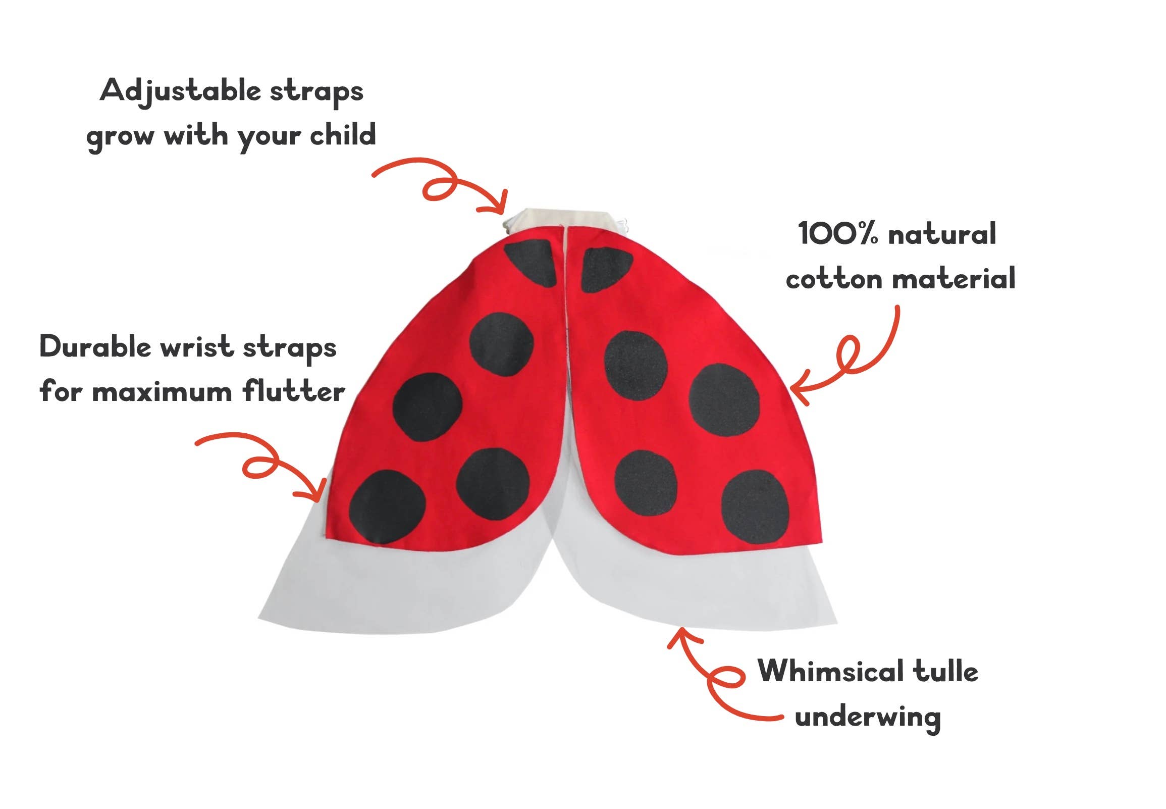 Jack Be Nimble – wholesale Costume – Child – Ladybug Costume Wings10