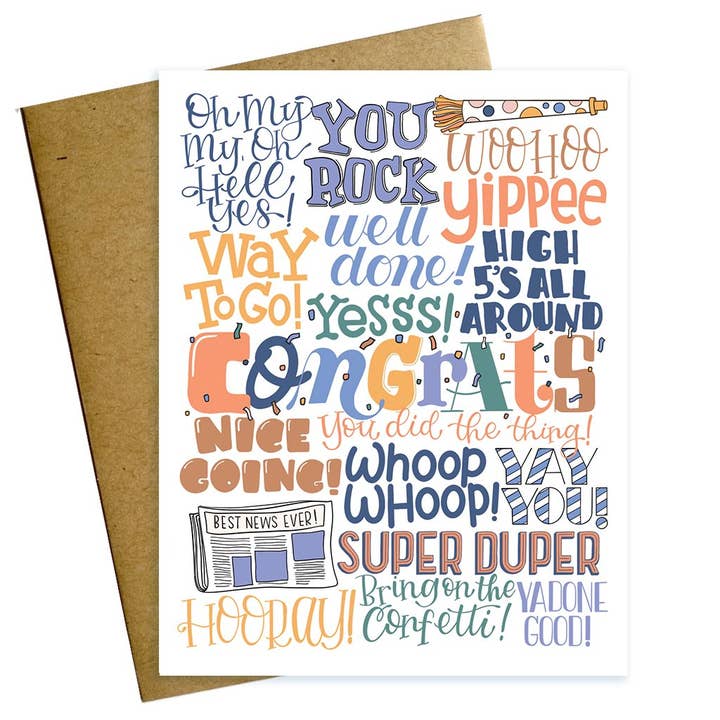 Carte mashup de félicitations pour la vente par Maggie Moore Studio