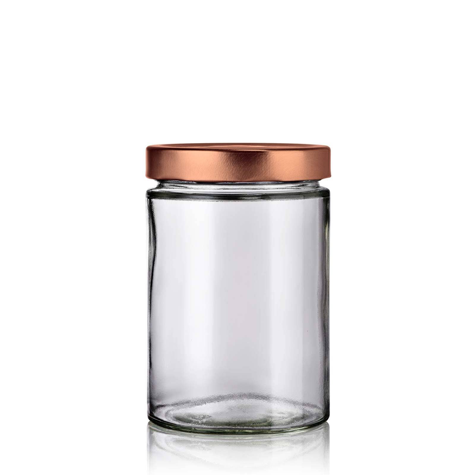 Little Pots - Wholesale Jar - 580ml Muscadin glass jar with high skirt lid2