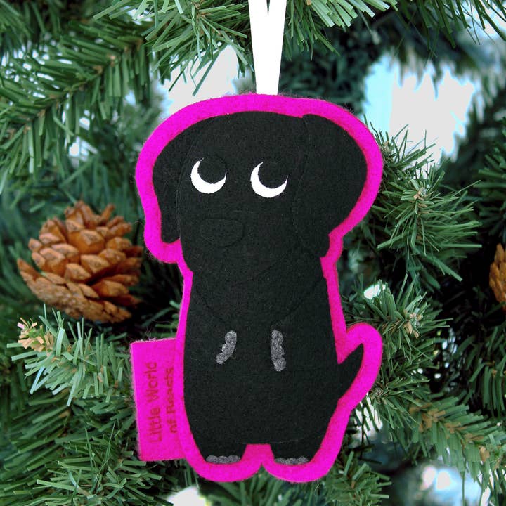 Max the Black Lab Ornament for wholesale by Little World of Beasts