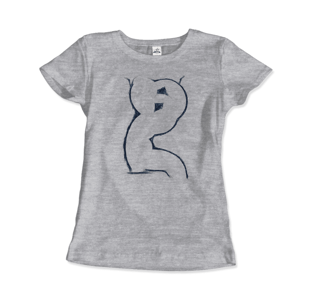 Art-O-Rama Shop - Wholesale Screen Printed T-Shirt - Women's - Modigliani - Caryatid Sketch Artwork T-Shirt4