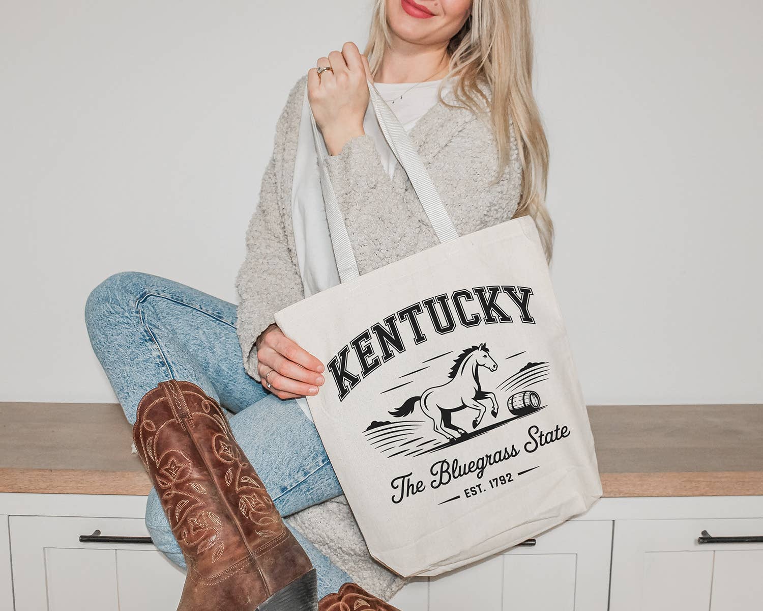 Lucky Luna Apparel - Wholesale Tote Bag - Women's - Bluegrass Kentucky Tote Bag3