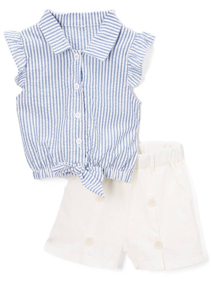 Seersucker Shirt & Sailor Shorts for engroshandel hos Leighton Alexander