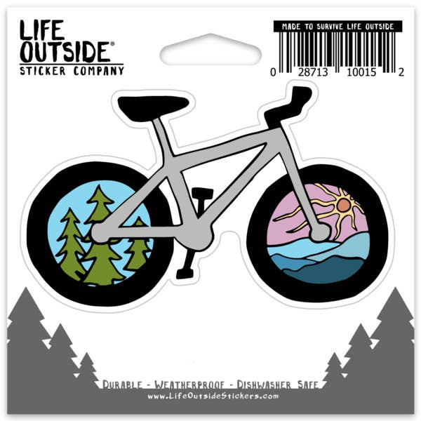 Life Outside Sticker Company - Wholesale Sticker - Bike More Outdoors Sticker1