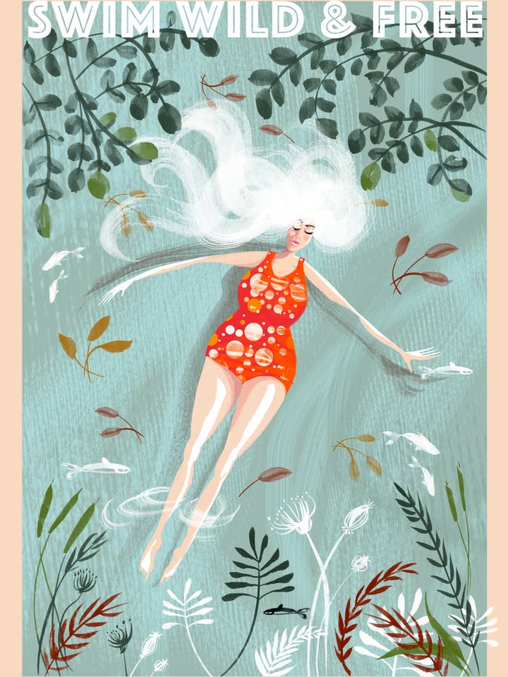 ART PRINT – 'AFLOAT' (A5, A4 & A3) for wholesale by Lydia. London