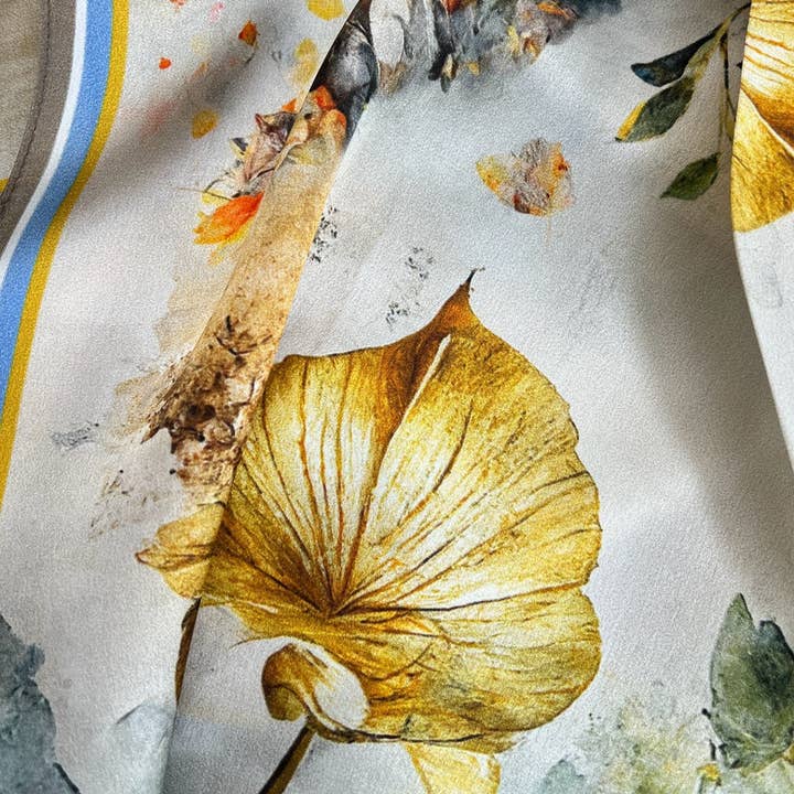 Marayn - Wholesale Scarf - Women's - Mulberry Silk Scarf Floral Elegance for Every Occasion33