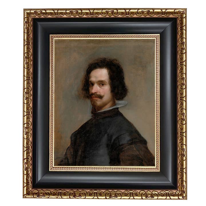 Porträt eines Mannes von Velazquez Gemaltes Vintage-Leinwandbild für den Großhandel von Madison Bay Co. - Historical Home Decor Reproductions