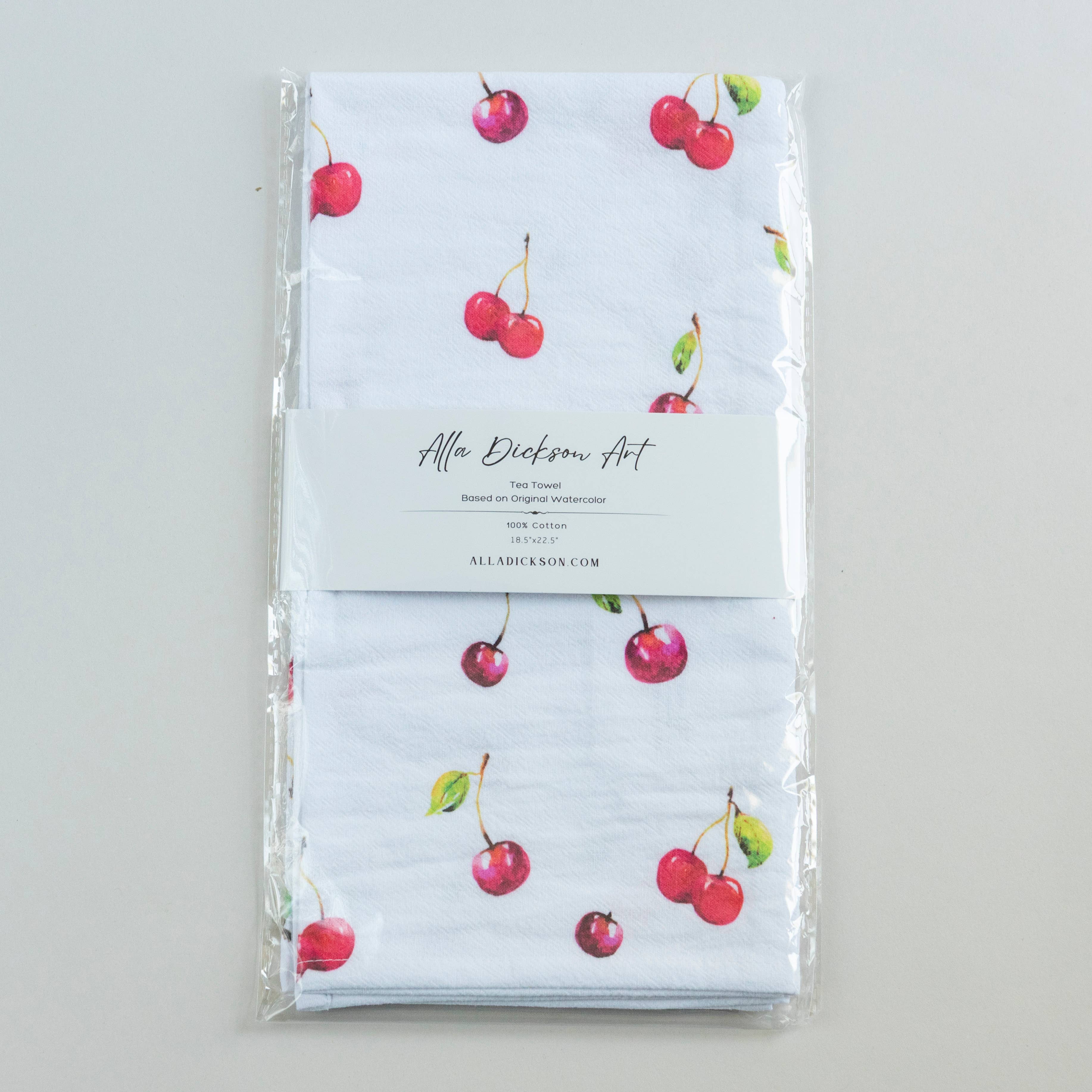 Alla Dickson Art – Toalha de chá por atacado – Toalha de Cerejas Toalha de Chá de Cerejas Padrão de Cerejas Toalha de Cozinha12
