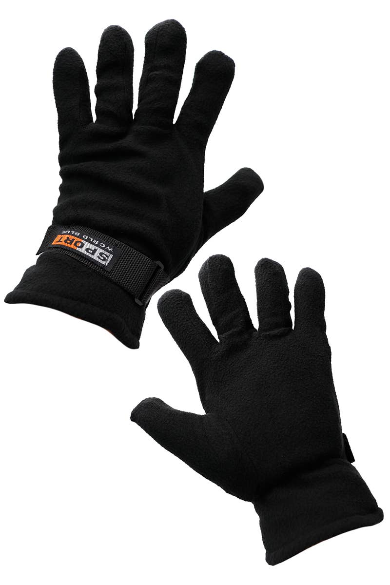 ASSORTED Men's Dark Neutrals Soft Fleece Snow Ski Gloves for wholesale on Faire4