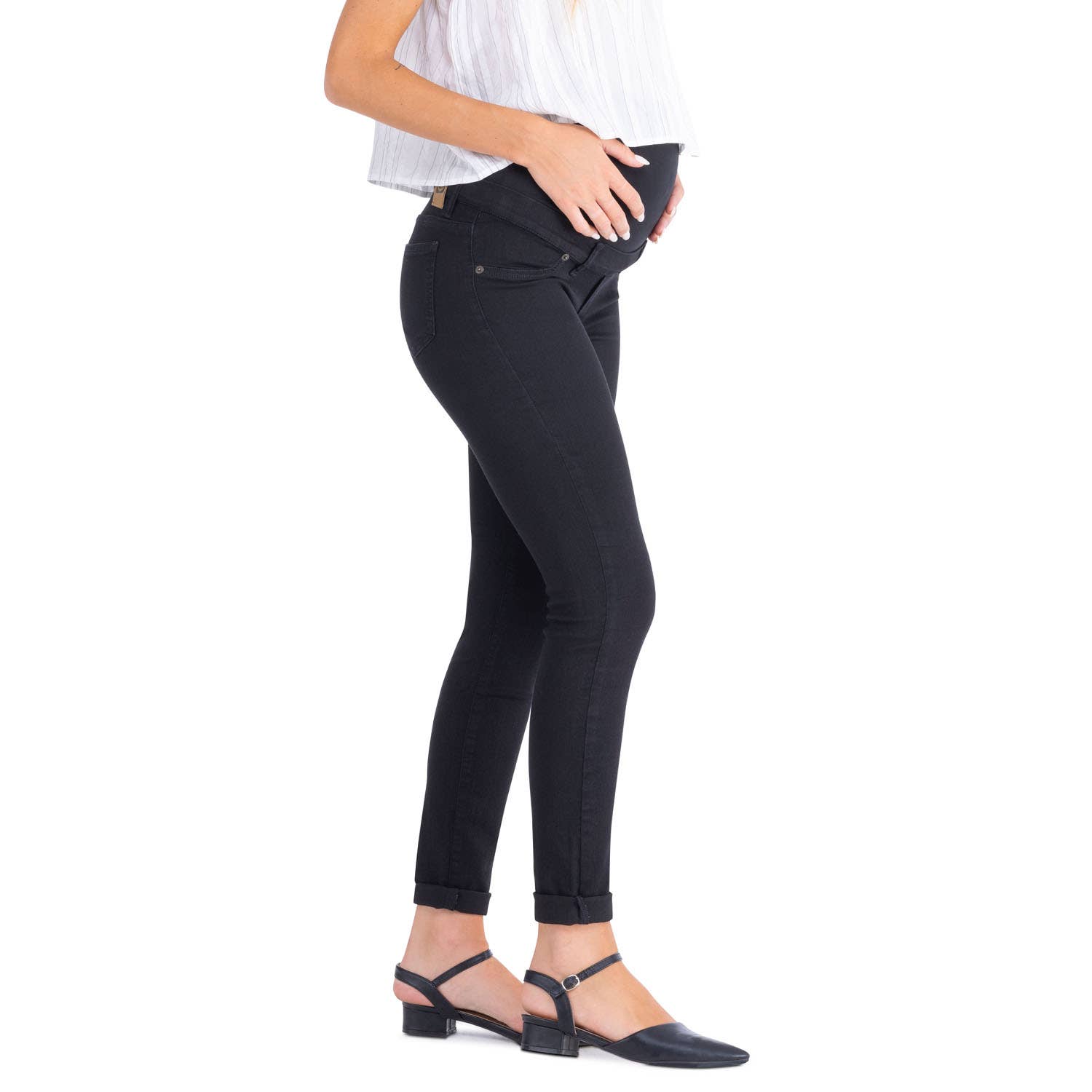 Milano, basic maternity jeans - Slim fit - Black for wholesale on Faire12