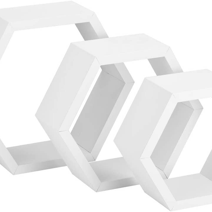 Above Edge - Wholesale Wall Mounted Shelf - Hexagonal Shaped Floating Shelves
