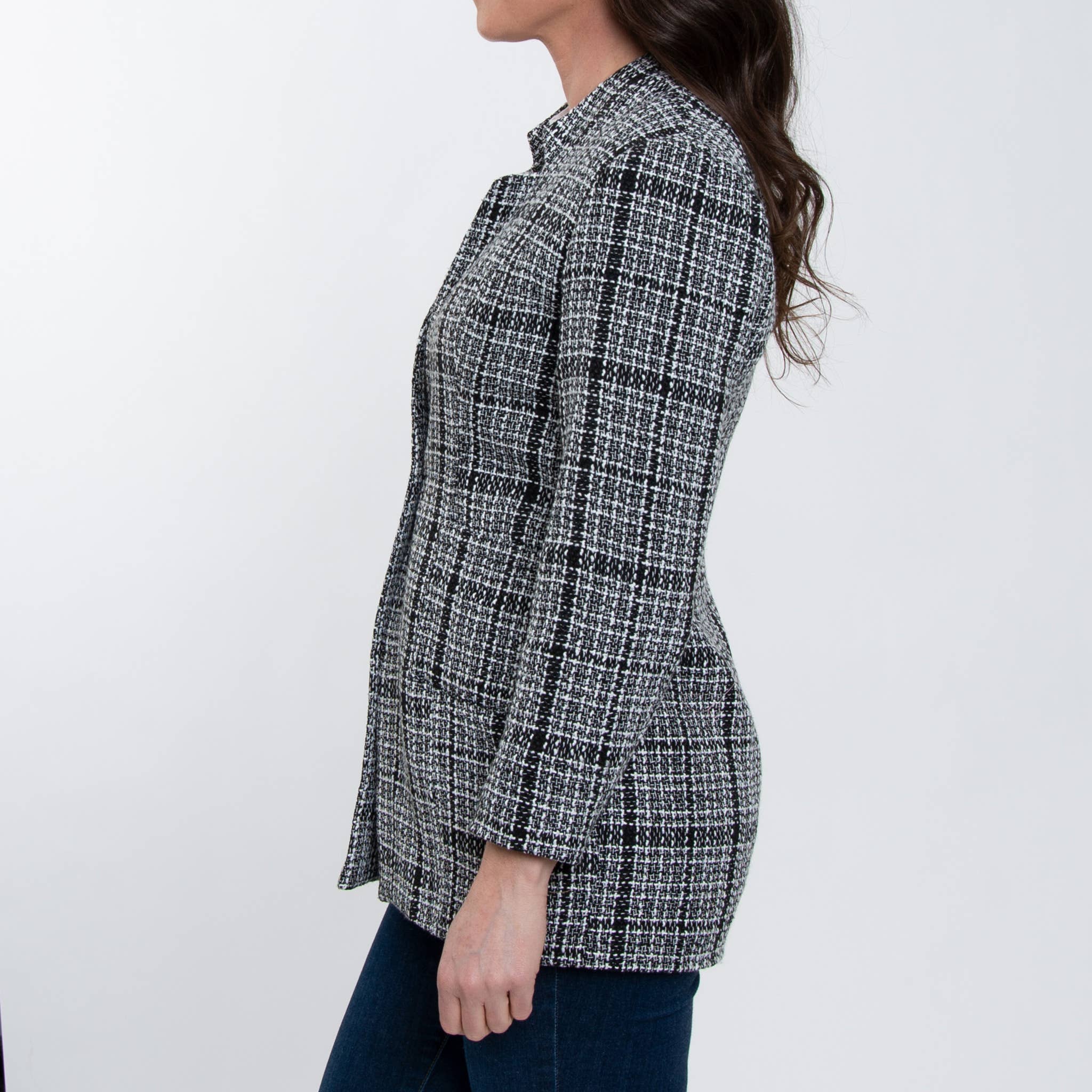 Elsie & Zoey - Wholesale Blazer - Women's - SALE - 6 Piece Lyra Plaid Long Boucle Blazer Assortment8