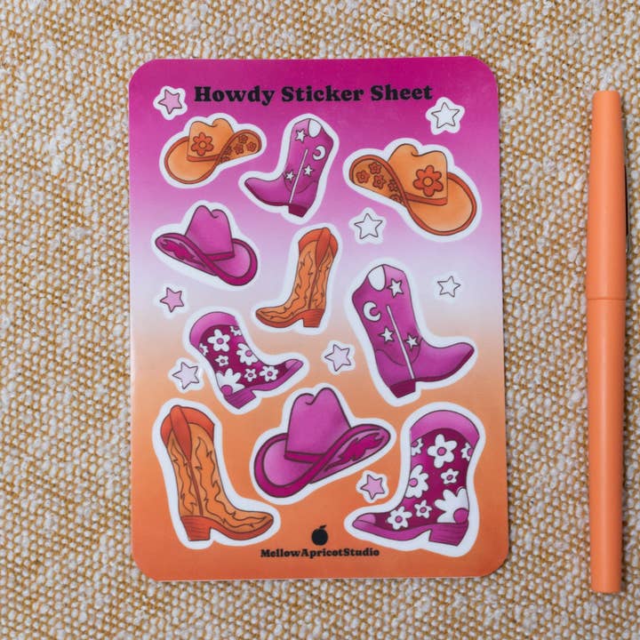 Folha de Autocolantes - Olá por atacado de MellowApricotStudio