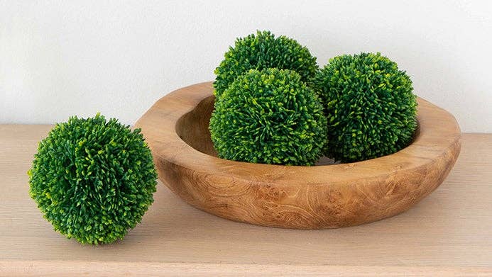 Will's Company - Wholesale Artificial Plant - Boxwood Orbs, Set of 2 - 5" D5