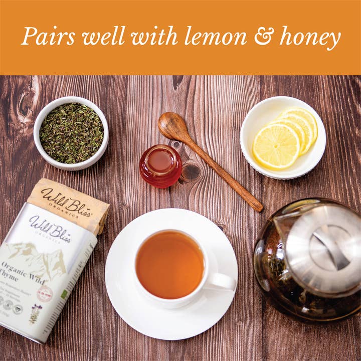 Wild Bliss - Wholesale Loose Tea - Organic Wild Thyme Wellness Tea - Loose Leaf, 25 Servings6