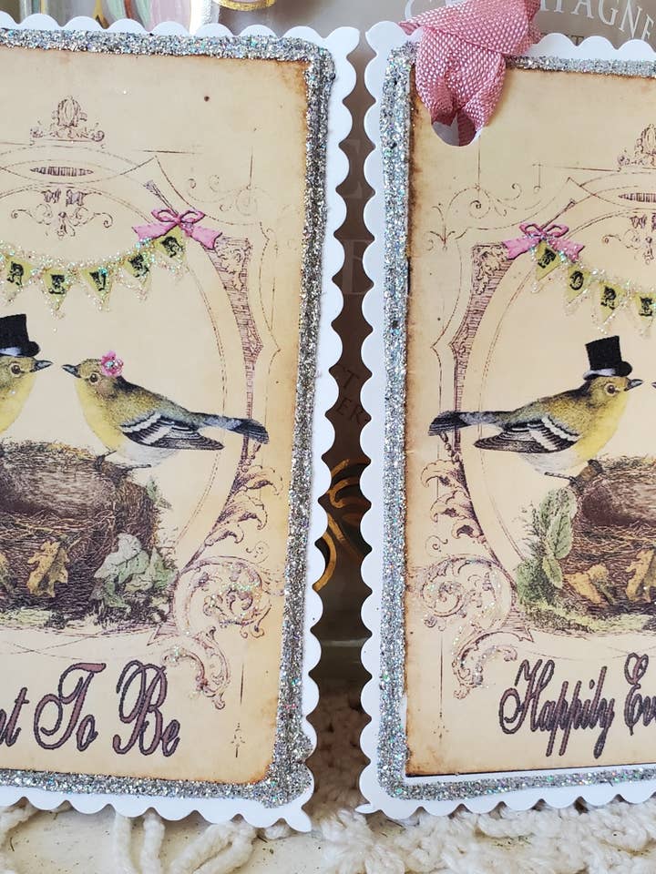 Etichetta regalo Happily Ever After & Meant To Be per la vendita all'ingrosso da parte di Little Heart Designs