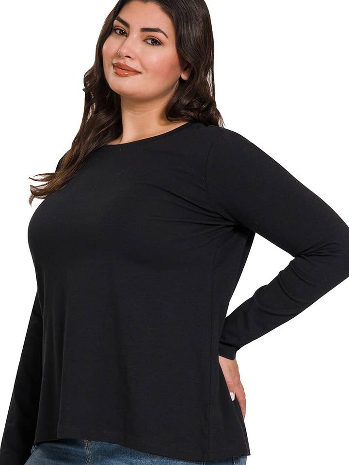 .1208 Plus Cotton Crew Neck Long Sleeve T Shirts SI-24987 for wholesale by 42POPS