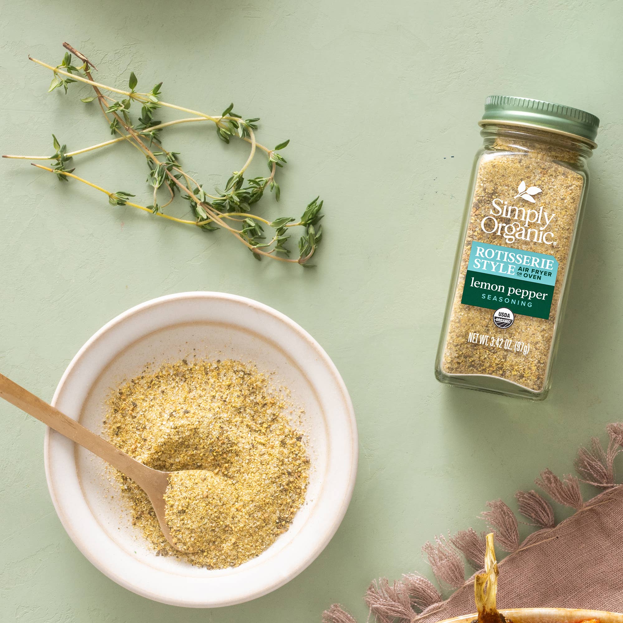 Simply Organic - Wholesale Dried Spice Mix - Organic Lemon Pepper Rotisserie Style Seasoning, 3.42 Oz1