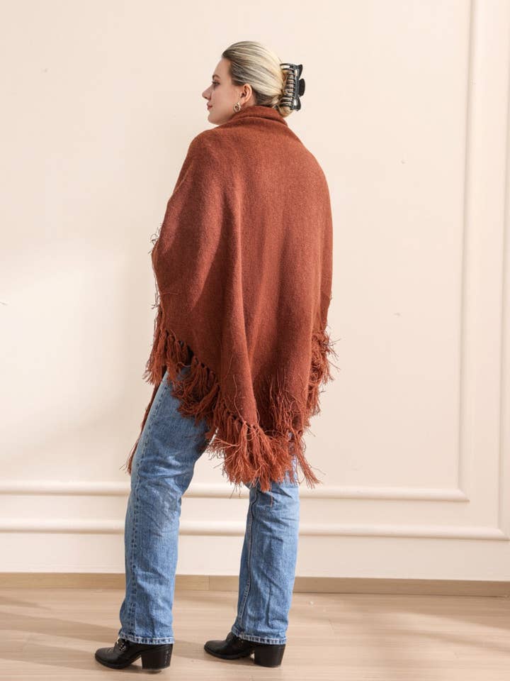Emilie collection - Vendita all'ingrosso Poncho - Donna - Poncho marrone3