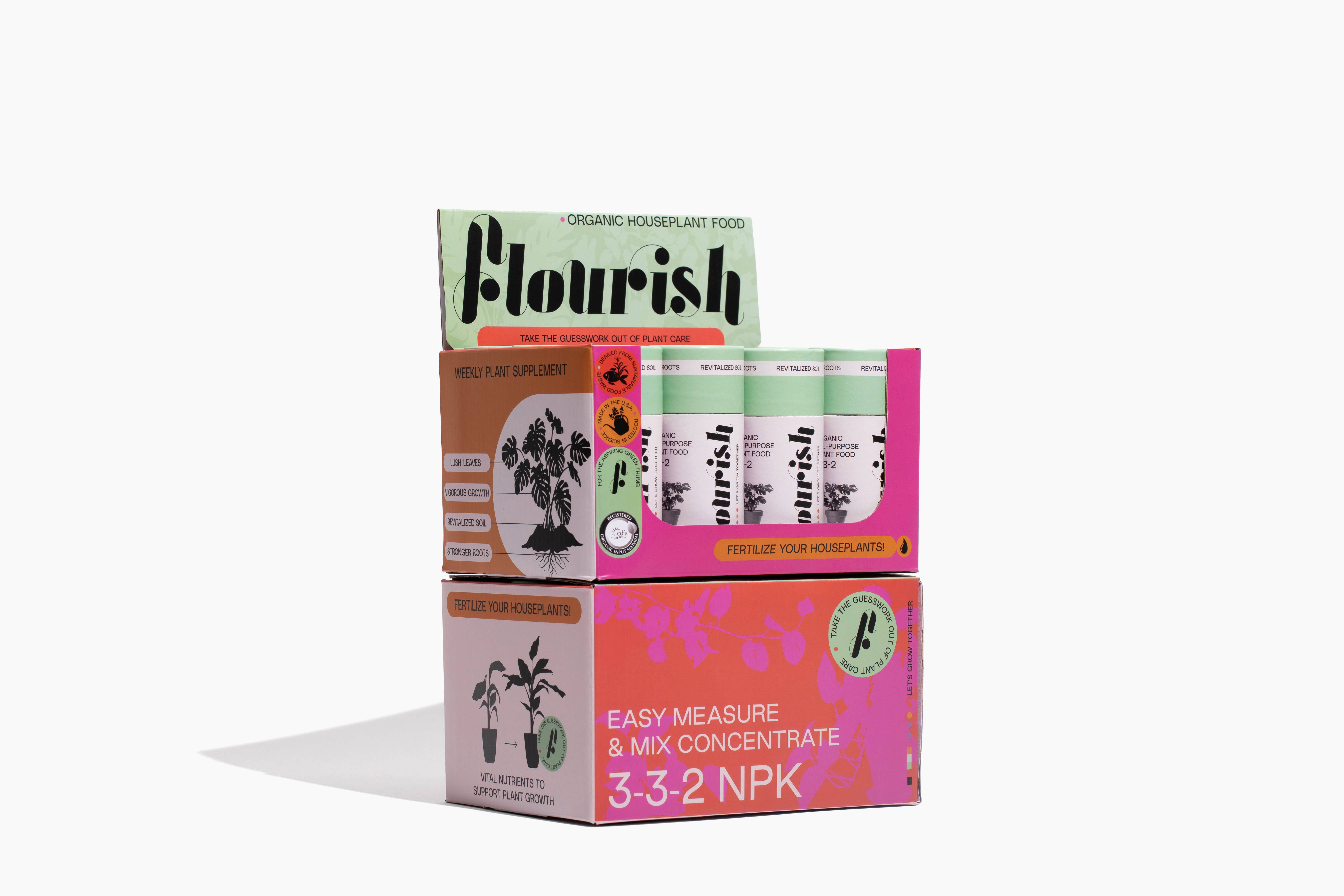 Flourish Plant - Wholesale Fertilizer - All-Purpose Organic Plant Food, Liquid Fertilizer 1.7oz1