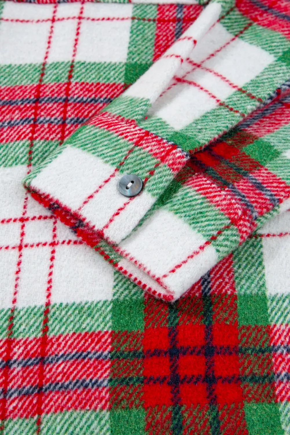 Red Active Christmas Plaid Flannel Shacket for wholesale on Faire7