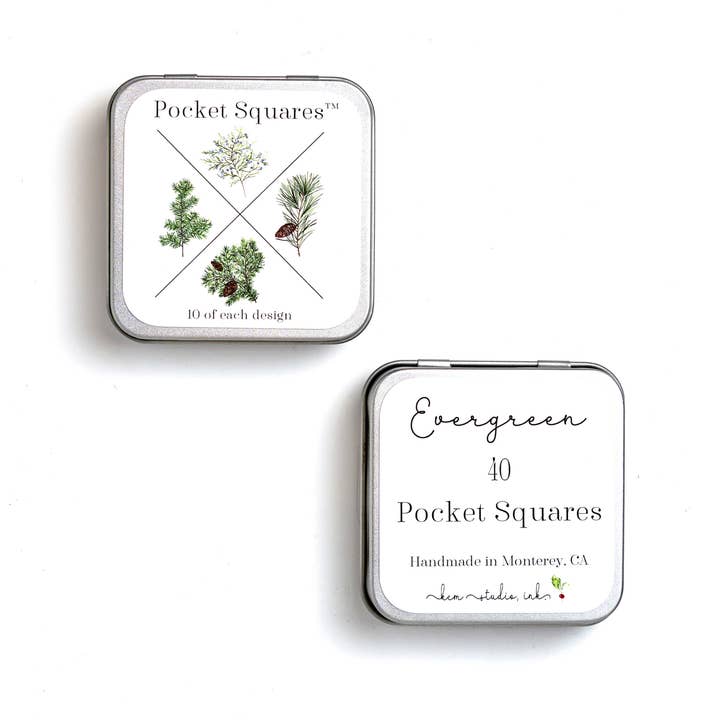 Pocket Squares™ 40 Notecards Sets - Evergreen for wholesale by kcm studio, ink.
