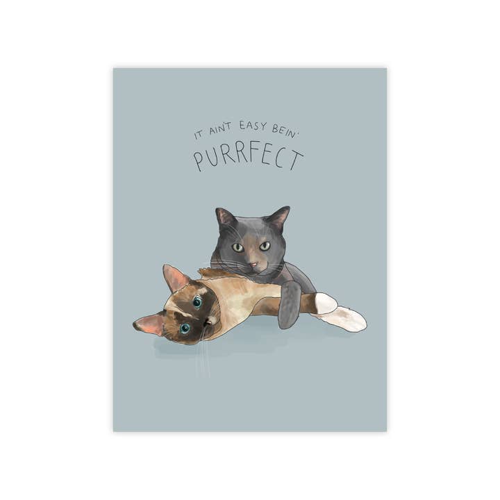 Lemon Lines - Wholesale Everyday Greeting Card - Ain't Easy Bein' Purrfect